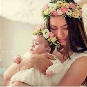 Mom Baby Matching Flower Headband Mother Baby